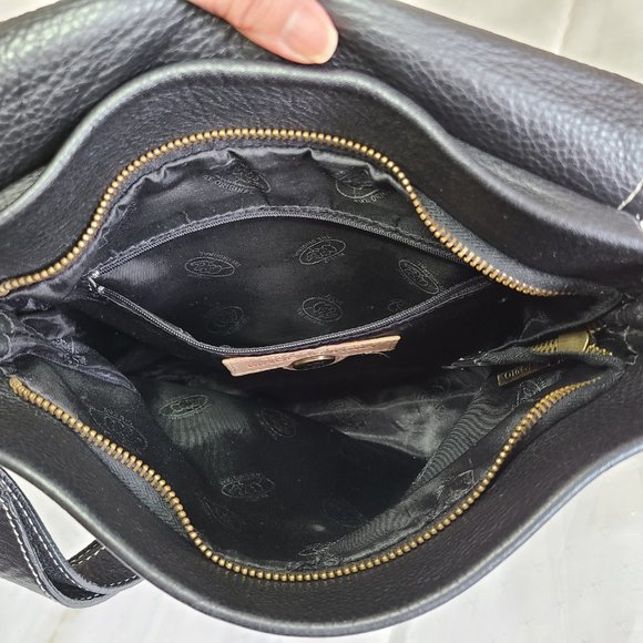 "AVORIO" ITALY, SOFT PEBBLED LEATHER CROSSBODY BAG - Picture 11 of 11